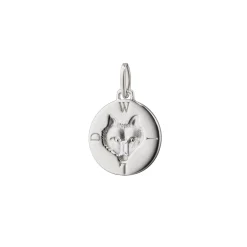 Wild Wolf Sterling Silver Intaglio Charm
