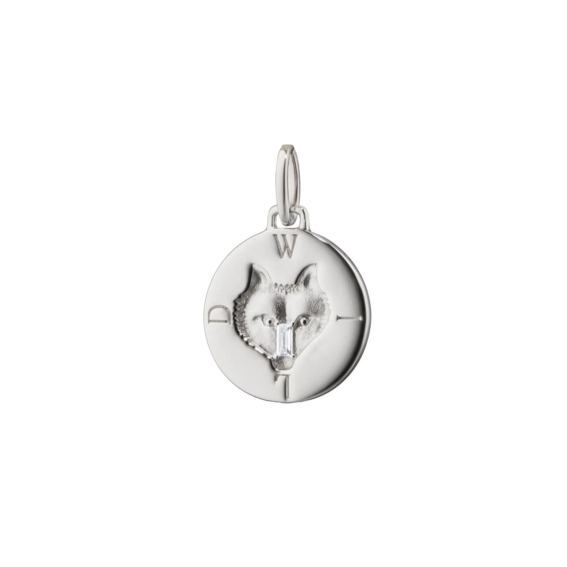 Wild Wolf Sterling Silver Intaglio Charm