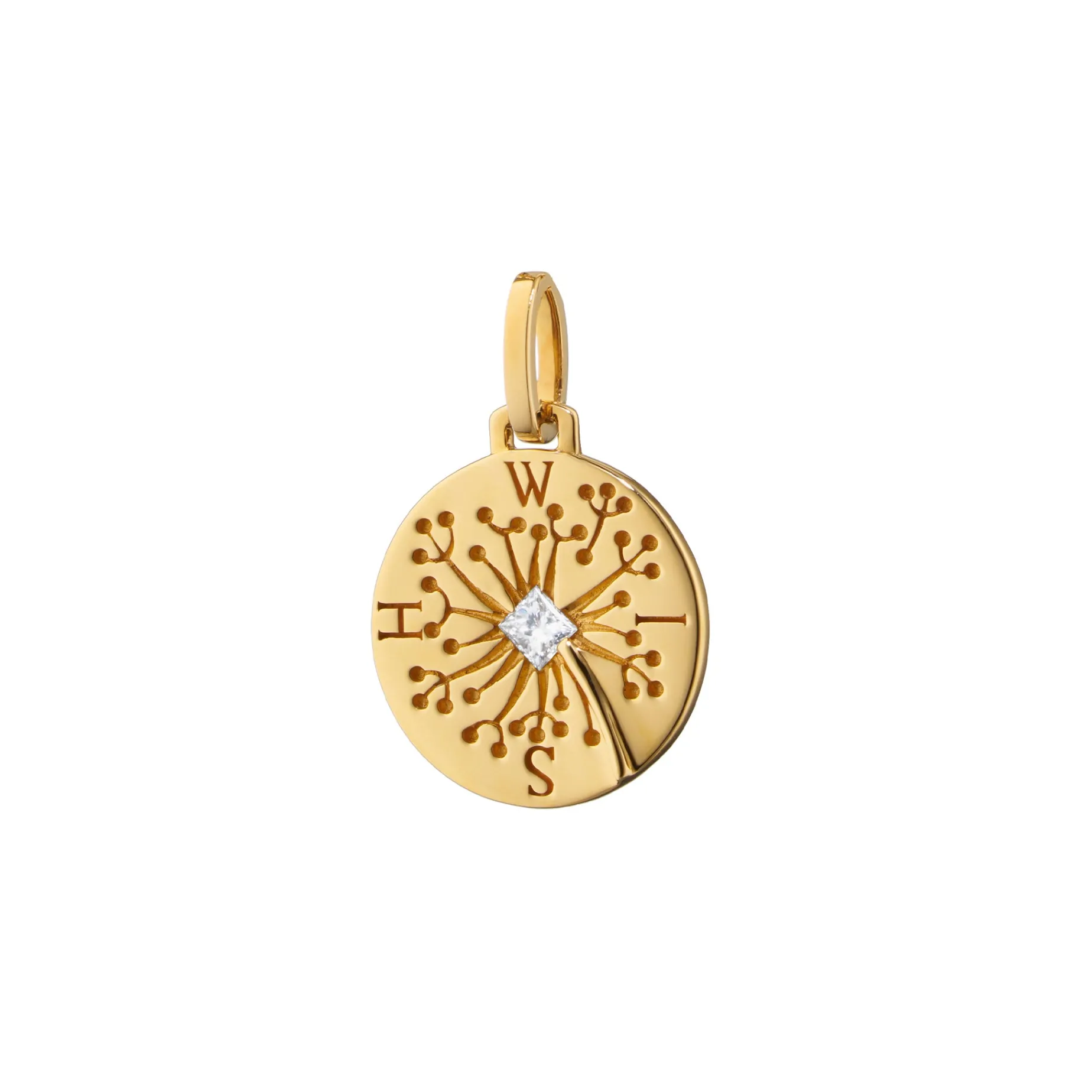 Wish Dandelion 18K Gold Intaglio Charm