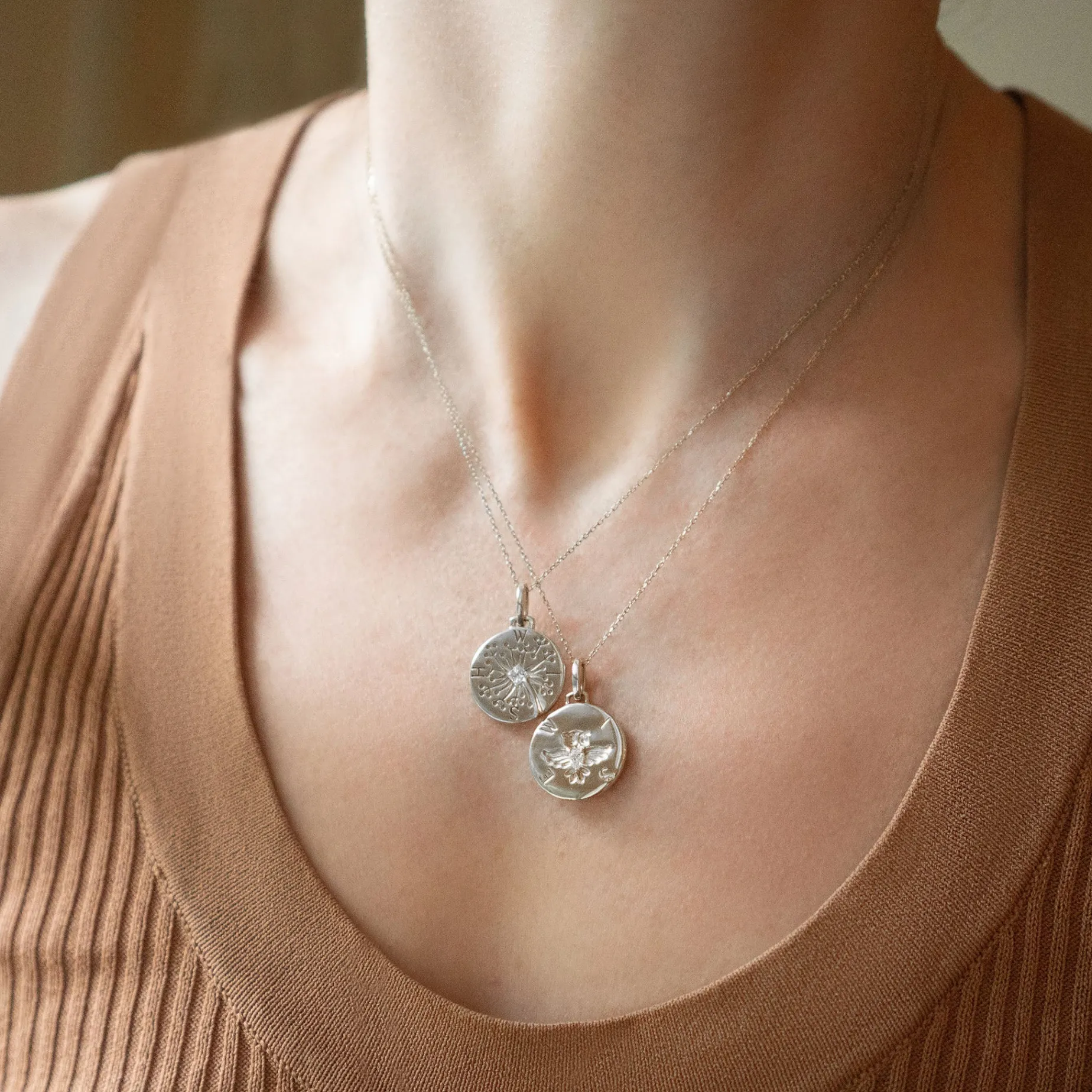 Wish Dandelion Sterling Silver Intaglio Charm